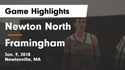 Newton North  vs Framingham  Game Highlights - Jan. 9, 2018