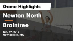 Newton North  vs Braintree  Game Highlights - Jan. 19, 2018