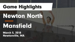 Newton North  vs Mansfield  Game Highlights - March 5, 2018