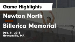 Newton North  vs Billerica Memorial  Game Highlights - Dec. 11, 2018