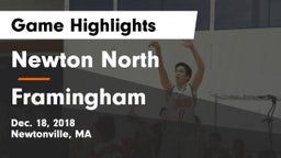 Newton North  vs Framingham  Game Highlights - Dec. 18, 2018