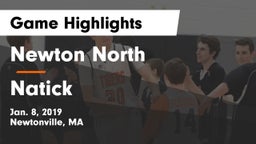 Newton North  vs Natick  Game Highlights - Jan. 8, 2019