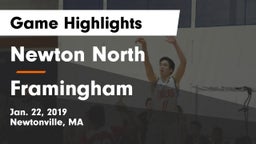 Newton North  vs Framingham  Game Highlights - Jan. 22, 2019