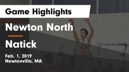 Newton North  vs Natick  Game Highlights - Feb. 1, 2019