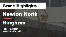 Newton North  vs Hingham Game Highlights - Feb. 18, 2019
