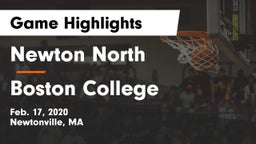 Newton North  vs Boston College  Game Highlights - Feb. 17, 2020