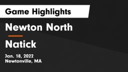 Newton North  vs Natick  Game Highlights - Jan. 18, 2022