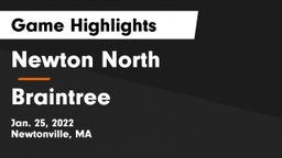 Newton North  vs Braintree  Game Highlights - Jan. 25, 2022