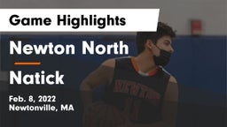 Newton North  vs Natick  Game Highlights - Feb. 8, 2022
