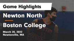 Newton North  vs Boston College Game Highlights - March 20, 2022