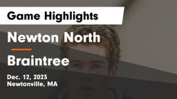 Newton North  vs Braintree  Game Highlights - Dec. 12, 2023