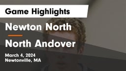 Newton North  vs North Andover  Game Highlights - March 4, 2024