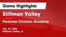 Stillman Valley  vs Parkview Christian Academy Game Highlights - Oct. 22, 2022