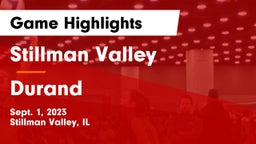 Stillman Valley  vs Durand  Game Highlights - Sept. 1, 2023