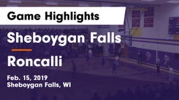 Sheboygan Falls  vs Roncalli  Game Highlights - Feb. 15, 2019