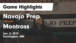 Navajo Prep  vs Montross  Game Highlights - Jan. 3, 2019