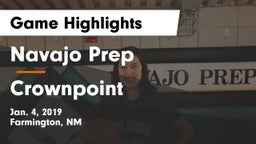 Navajo Prep  vs Crownpoint Game Highlights - Jan. 4, 2019