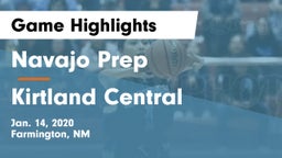 Navajo Prep  vs Kirtland Central  Game Highlights - Jan. 14, 2020