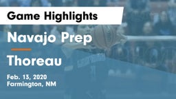 Navajo Prep  vs Thoreau  Game Highlights - Feb. 13, 2020