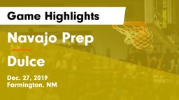 Navajo Prep  vs Dulce  Game Highlights - Dec. 27, 2019