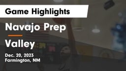 Navajo Prep  vs Valley  Game Highlights - Dec. 20, 2023