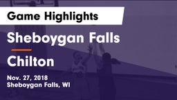 Sheboygan Falls  vs Chilton  Game Highlights - Nov. 27, 2018