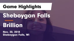 Sheboygan Falls  vs Brillion  Game Highlights - Nov. 30, 2018