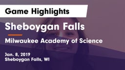 Sheboygan Falls  vs Milwaukee Academy of Science Game Highlights - Jan. 8, 2019