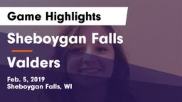 Sheboygan Falls  vs Valders  Game Highlights - Feb. 5, 2019