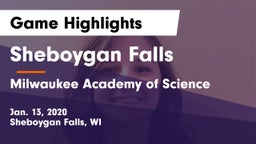 Sheboygan Falls  vs Milwaukee Academy of Science Game Highlights - Jan. 13, 2020