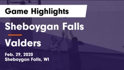 Sheboygan Falls  vs Valders  Game Highlights - Feb. 29, 2020