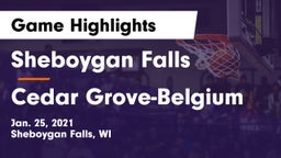 Sheboygan Falls  vs Cedar Grove-Belgium  Game Highlights - Jan. 25, 2021