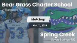 Matchup: Bear Grass Charter S vs. Spring Creek  2019
