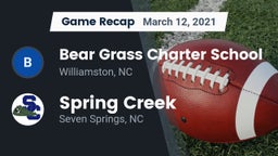 Recap: Bear Grass Charter School vs. Spring Creek  2021