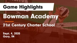 Bowman Academy  vs 21st Century Charter School Game Highlights - Sept. 4, 2020