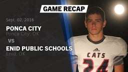 Recap: Ponca City  vs. Enid Public Schools 2016