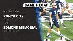 Recap: Ponca City  vs. Edmond Memorial  2016