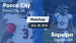 Matchup: Ponca City High vs. Sapulpa  2016