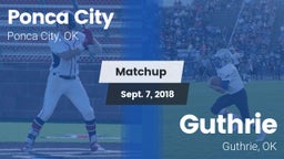 Matchup: Ponca City High vs. Guthrie  2018