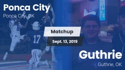 Matchup: Ponca City High vs. Guthrie  2019