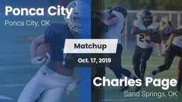 Matchup: Ponca City High vs. Charles Page  2019