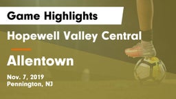 Hopewell Valley Central  vs Allentown Game Highlights - Nov. 7, 2019