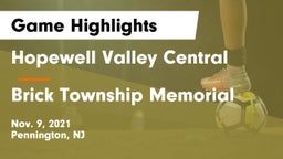Hopewell Valley Central  vs Brick Township Memorial  Game Highlights - Nov. 9, 2021