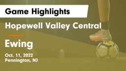 Hopewell Valley Central  vs Ewing  Game Highlights - Oct. 11, 2022