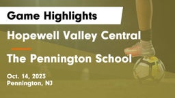 Hopewell Valley Central  vs The Pennington School Game Highlights - Oct. 14, 2023