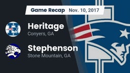 Recap: Heritage  vs. Stephenson  2017