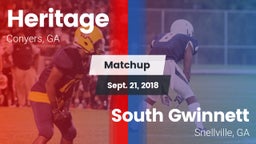 Matchup: Heritage  vs. South Gwinnett  2018