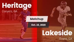 Matchup: Heritage  vs. Lakeside  2020