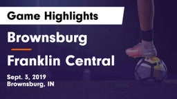 Brownsburg  vs Franklin Central  Game Highlights - Sept. 3, 2019