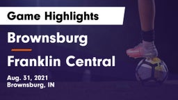 Brownsburg  vs Franklin Central  Game Highlights - Aug. 31, 2021